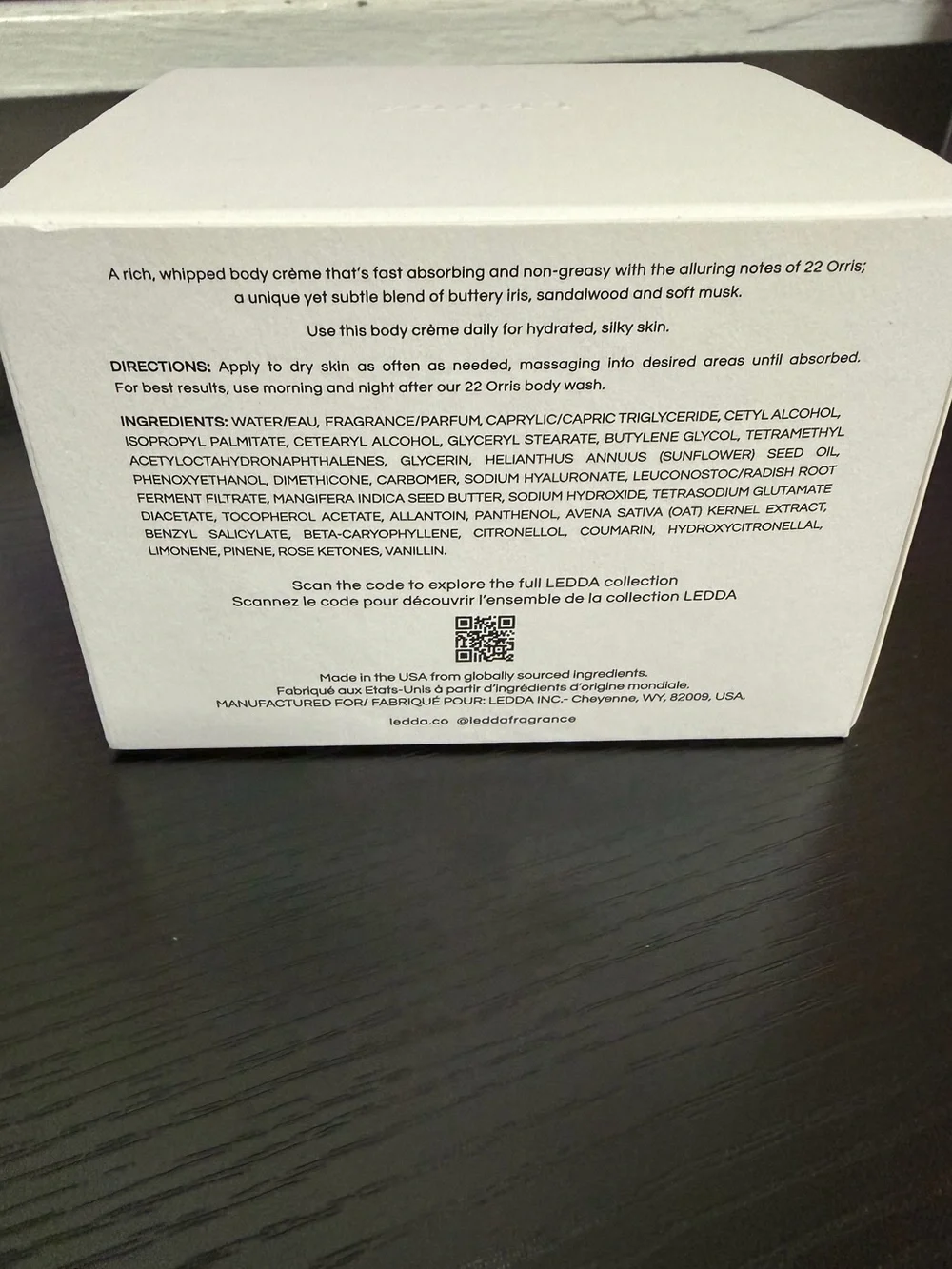 LEDDA 22 ORRIS BODY CRÈME